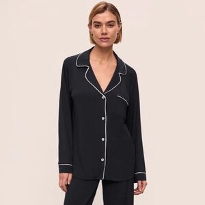 EBERJEY Gisele TENCEL™ Modal Long Pajama Top- Black, Like New, Women’s Large